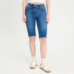 Bermuda skinny en jean denim stone femme