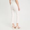 Pantalon large fluide ecru femme