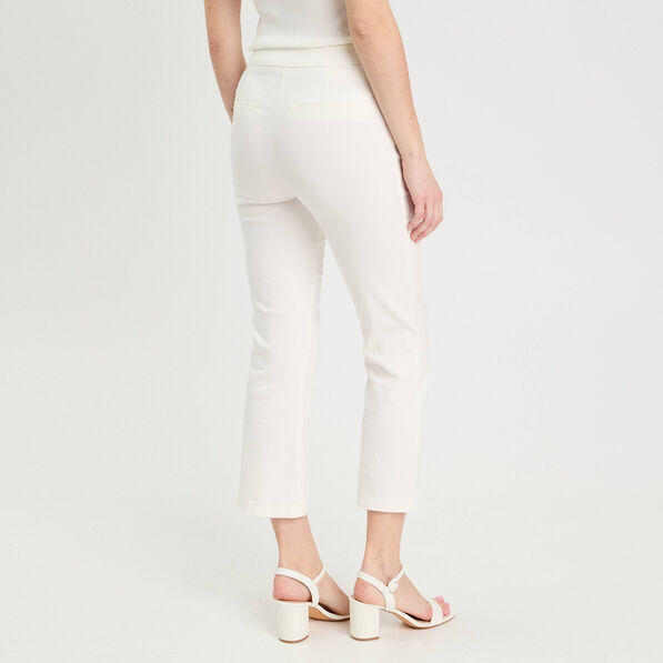Pantalon large fluide ecru femme