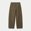 Pantalon chino coupe barrel vert kaki femme