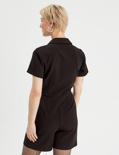 Combishort effet robe noir femme