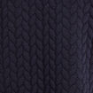 Veste matelassée nouée bleu marine femme