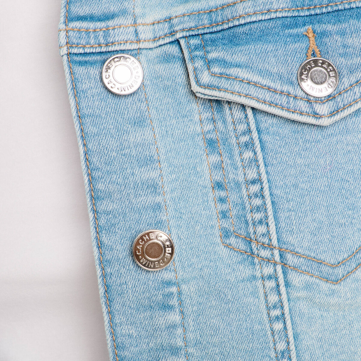 Veste en jean denim bleach femme