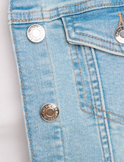 Veste en jean denim bleach femme