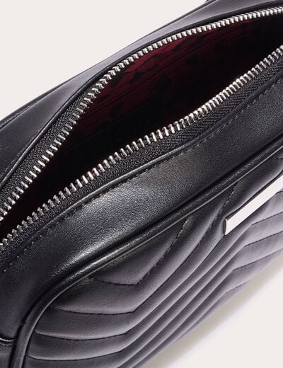 Sac matelassé irisé noir femme