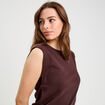 Débardeur sans manches marron foncé femme