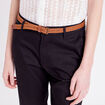 Pantalon chino 7/8ème noir femme
