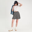 Jupe-short patineuse noir femme