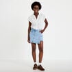 Blouse droite sans manches col rond blanc femme