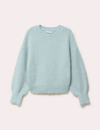 Pull manches longues vert clair femme