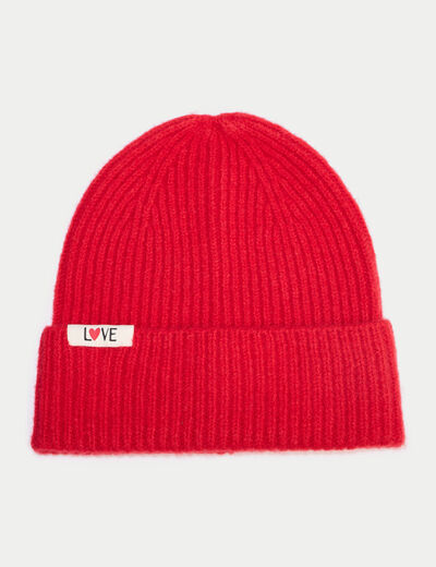 Bonnet rouge femme
