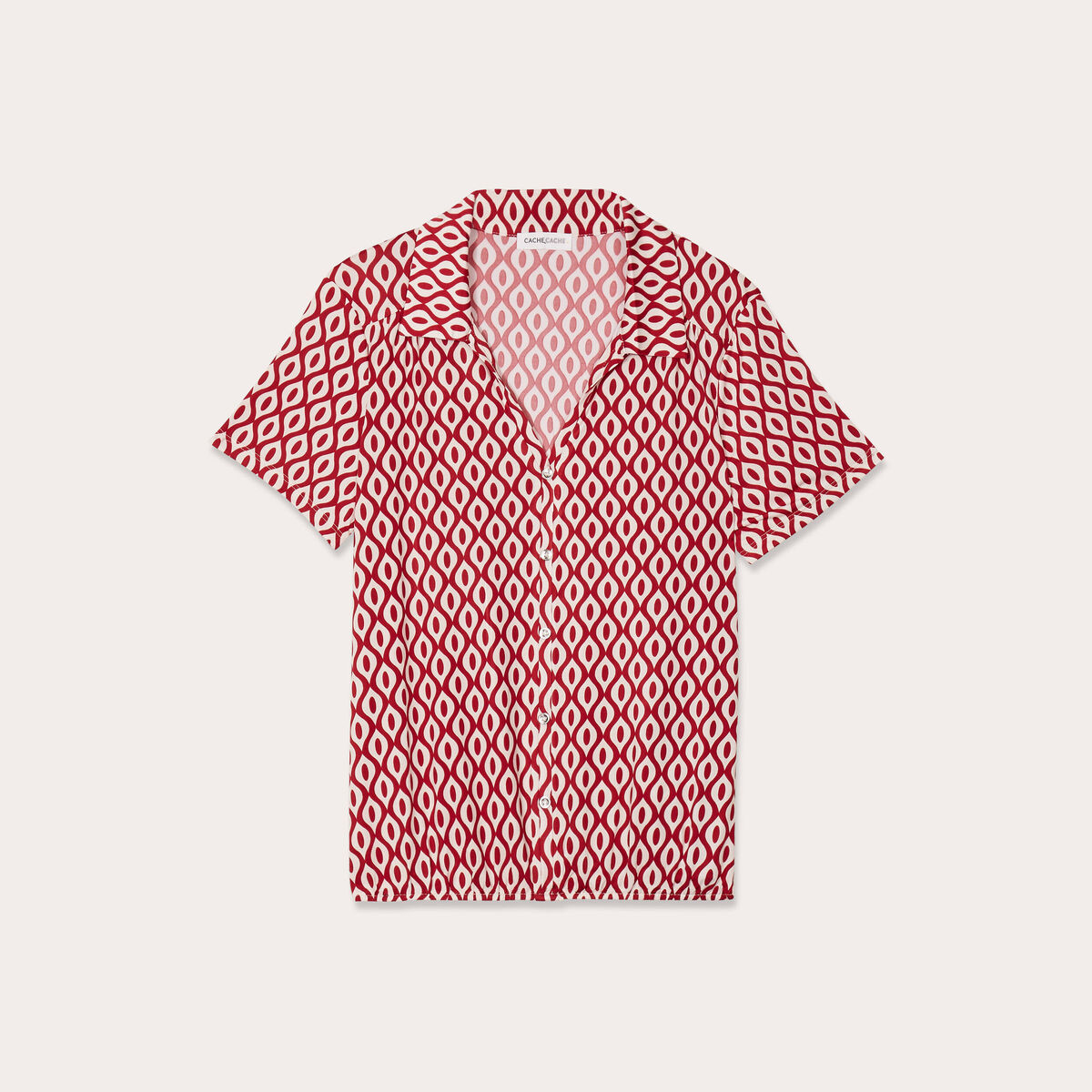 Blouse manches courtes rouge femme