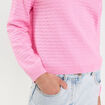 Pull col bateau rose femme
