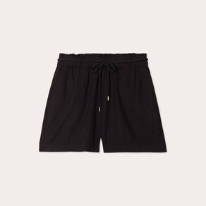 short regular contenant du lin noir femme Short regular contenant du lin noir femme