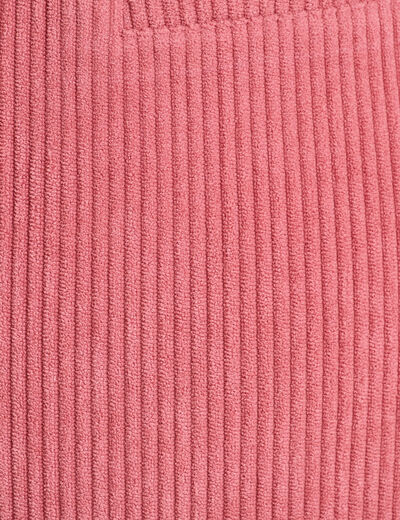 Pantalon slouchy velours vieux rose femme