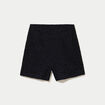 Jupe-short &eacute;vas&eacute;e en maille noir femme