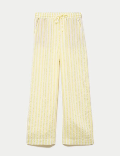 Pantalon bootcut taille standard jaune femme