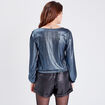 Blouse manches longues gris clair femme