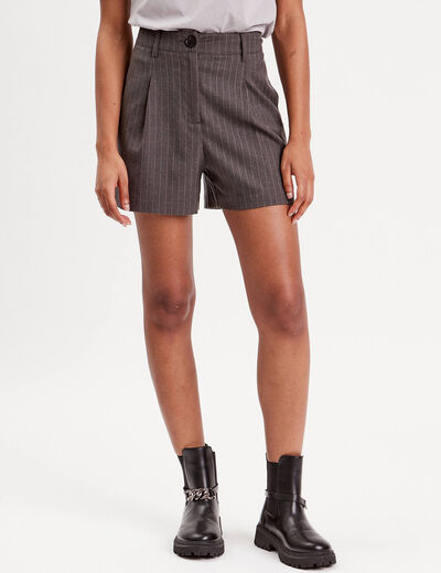 Short city droit gris femme