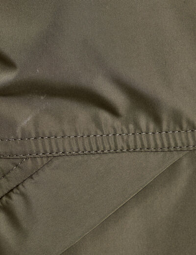 Parka déperlante 2-en-1 vert kaki femme