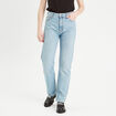 Jeans droit taille haute denim double stone femme
