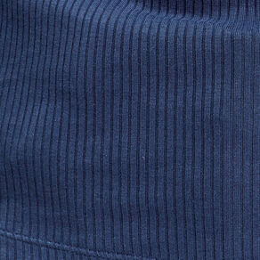 t shirt manches longues cotele bleu fonce femme T-shirt manches longues côtelé bleu foncé femme