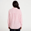Chemise droite manches longues rouge femme
