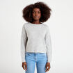 Pull manches longues gris clair femme