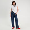 T-shirt d&eacute;tail noeud ecru femme