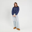 Veste matelassée zippée bleu marine femme