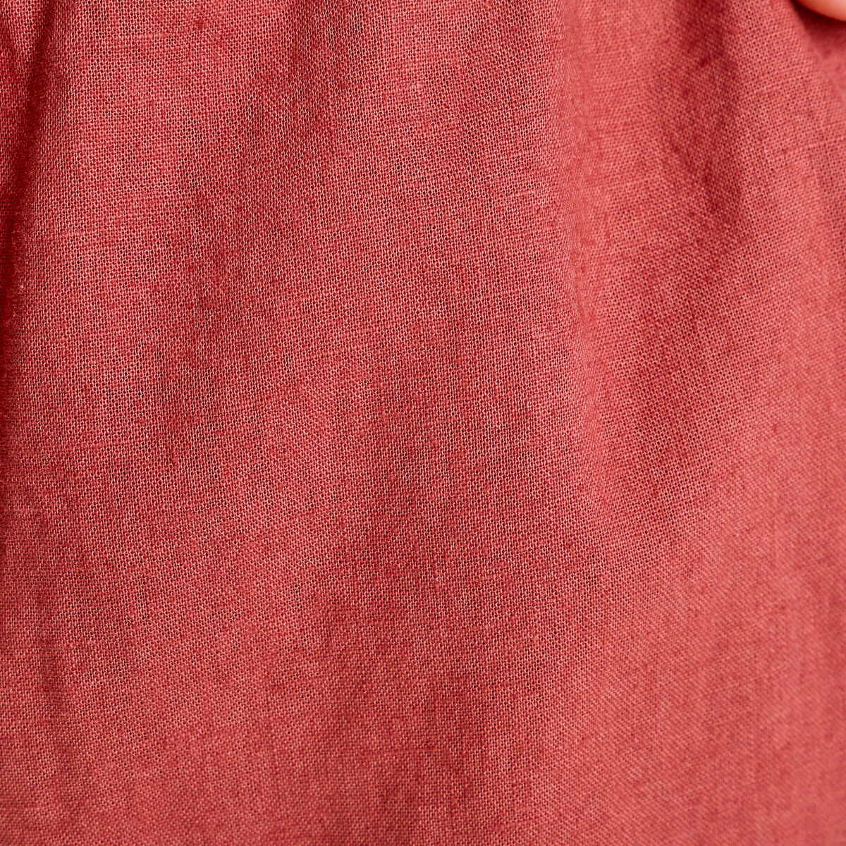 Short regular contenant du lin vieux rose femme