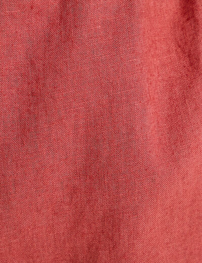 Short regular contenant du lin vieux rose femme