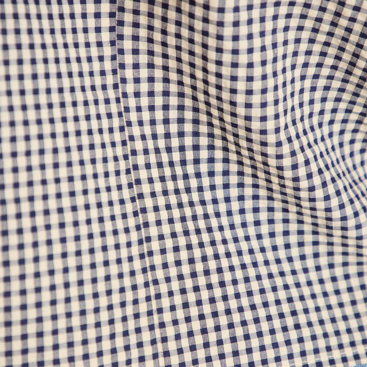 Blouse effet boule manches courtes bleu femme