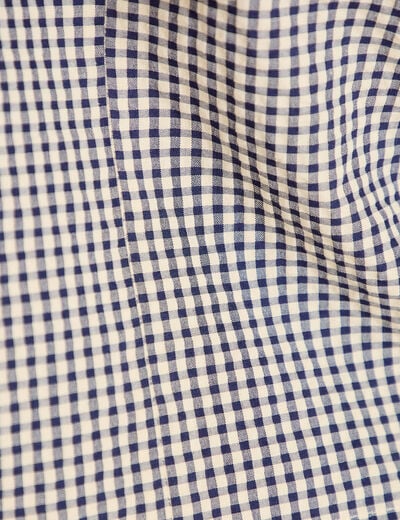 Blouse effet boule manches courtes bleu femme
