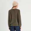 Pull manches longues vert kaki femme