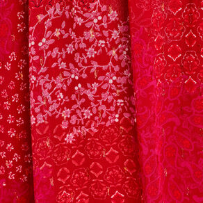 Robe longue évasée col en V rouge femme