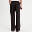 Pantalon large avec pinces noir femme