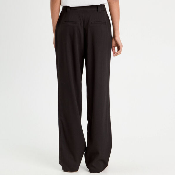 pantalon large avec pinces noir femme Pantalon large avec pinces noir femme