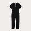 Combinaison pantalon 7/8&egrave;me noir femme