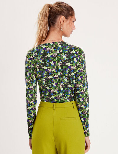 Blouse manches longues anneau vert femme