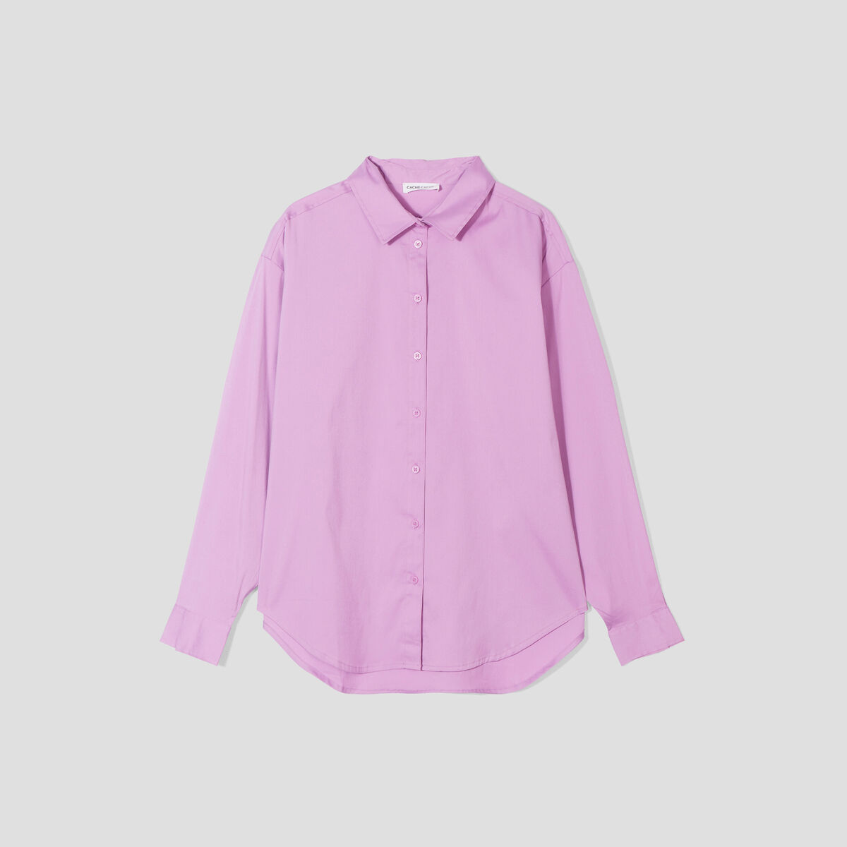 Chemise manches longues violet femme