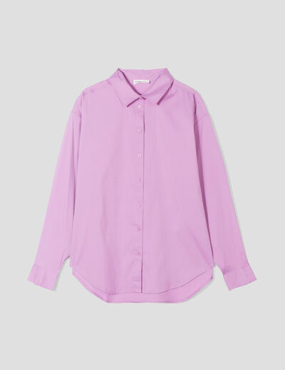 Chemise manches longues violet femme