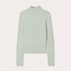 Pull avec col montant vert fluo femme