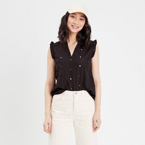 blouse sans manches noir femme Blouse sans manches noir femme