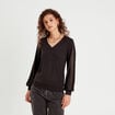 T-shirt manches longues noir femme
