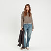 Pull manches longues sable femme