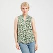 Blouse sans manches blanc femme