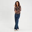 Blouse avec noeuds marron foncé femme
