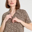 Chemise manches courtes ecru femme