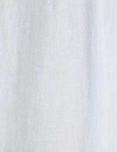 Robe chemise midi contenant du lin bleu femme